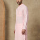 Men's Cotton Blend Striped Kurta ( HOPKO 5207Peach )