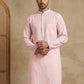 Men's Cotton Blend Striped Kurta ( HOPKO 5207Peach )