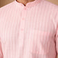Men's Cotton Blend Striped Kurta ( HOPKO 5207Peach )