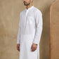 Men's Cotton Blend Striped Kurta ( HOPKO 5207White )