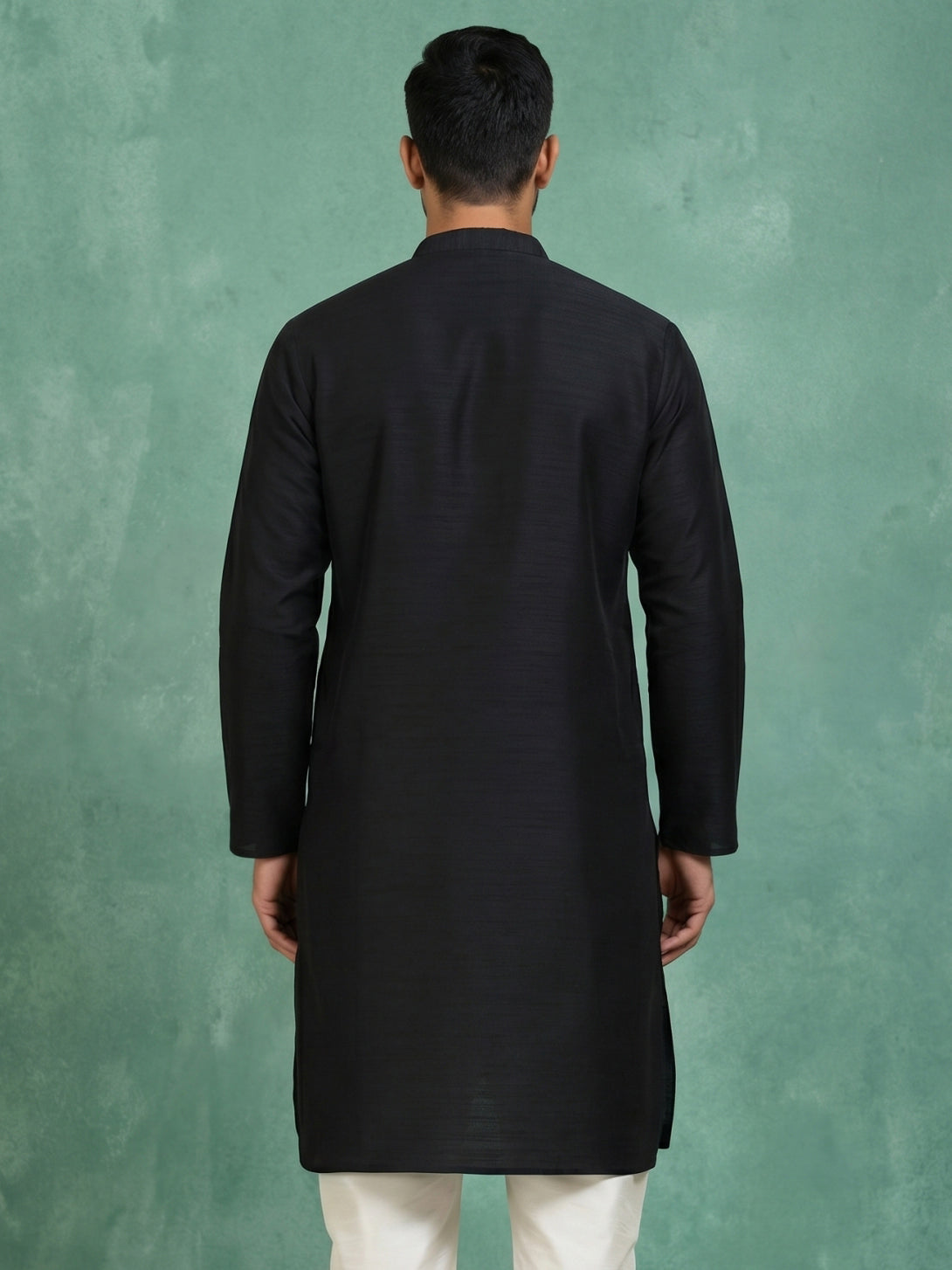 Premium Silk Solid Kurta ( HOPKO 5209Black )