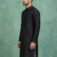 Premium Silk Solid Kurta ( HOPKO 5209Black )