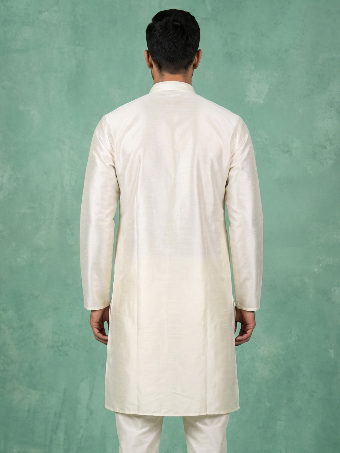 Premium Silk Solid Kurta ( HOPKO 5209White )