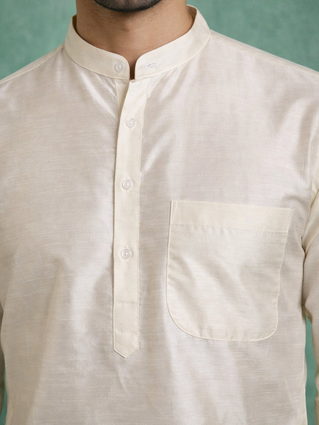 Premium Silk Solid Kurta ( HOPKO 5209White )