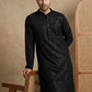 Embroidered & Sequins Cotton Kurta ( HOPKO 678Black )
