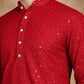 Embroidered & Sequins Cotton Kurta ( HOPKO 678Maroon )