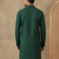 Embroidered & Sequins Cotton Kurta ( HOPKO 678Olive )