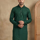 Embroidered & Sequins Cotton Kurta ( HOPKO 678Olive )