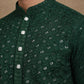 Embroidered & Sequins Cotton Kurta ( HOPKO 678Olive )