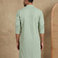 Embroidered & Sequins Cotton Kurta ( HOPKO 678Pista )