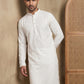 Embroidered & Sequins Cotton Kurta ( HOPKO 678White )