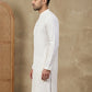 Embroidered & Sequins Cotton Kurta ( HOPKO 678White )