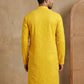 Embroidered & Sequins Cotton Kurta ( HOPKO 678Yellow )
