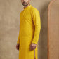Embroidered & Sequins Cotton Kurta ( HOPKO 678Yellow )