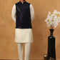 Velvet Designer Nehru Jacket with Kurta Pyjama ( HOPKPWC_592W_7028Navy )
