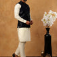Velvet Designer Nehru Jacket with Kurta Pyjama ( HOPKPWC_592W_7028Navy )