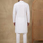 Men’s Solid Pure Cotton Kurta Pyjama Set ( ANMKP 501White )