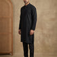 Classic Silk Blend Kurta Pyjama Set for Men ( ANMKP 592Black )