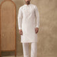 Classic Silk Blend Kurta Pyjama Set for Men ( ANMKP 592White )