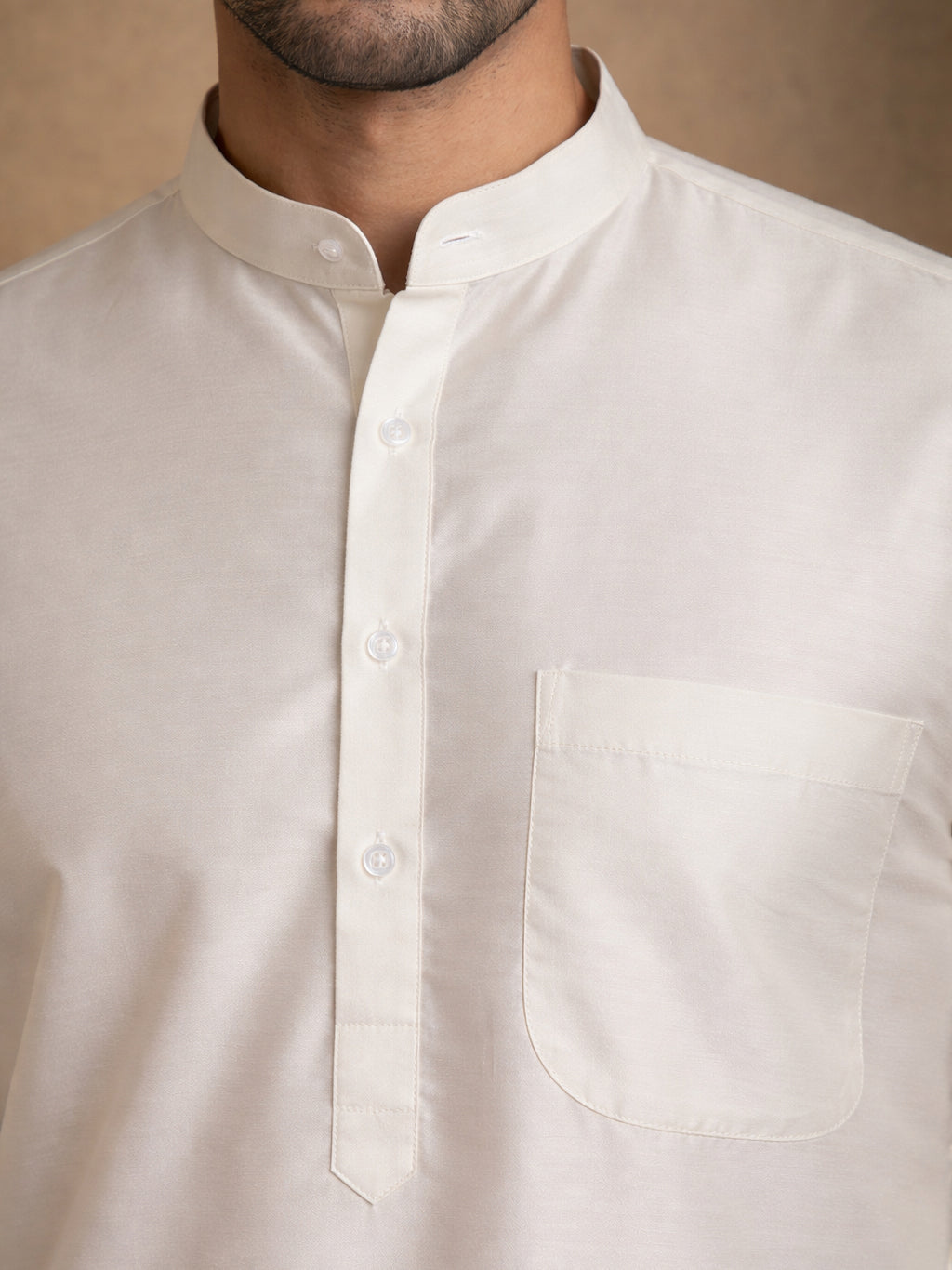 Classic Silk Blend Kurta Pyjama Set for Men ( ANMKP 592White )
