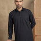 Men's Solid Pathani Kurta with Salwar ( ANMKP 696Black )