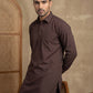 Men's Solid Pathani Kurta with Salwar ( ANMKP 696Coffee )
