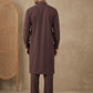 Men's Solid Pathani Kurta with Salwar ( ANMKP 696Coffee )
