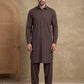 Men's Solid Pathani Kurta with Salwar ( ANMKP 696Coffee )
