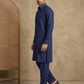 Men's Solid Pathani Kurta with Salwar ( ANMKP 696Navy )