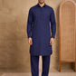Men's Solid Pathani Kurta with Salwar ( ANMKP 696Navy )