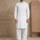Men's Solid Pathani Kurta with Salwar ( ANMKP 696White )