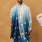 Embroidered Silk Blend Kurta with Dupatta ( HOPKO D 023Peacock )