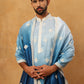 Embroidered Silk Blend Kurta with Dupatta ( HOPKO D 023Peacock )