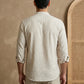 Men’s Beige Striped Short Kurta ( HOPSK 5394Beige )