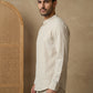 Men’s Beige Striped Short Kurta ( HOPSK 5394Beige )