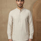 Men’s Beige Striped Short Kurta ( HOPSK 5394Beige )