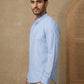 Men’s Blue Striped Short Kurta ( HOPSK 5394Blue )