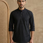 Black Casual Solid Short Kurta ( HOPSK 5397Black )
