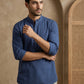 Blue Casual Solid Short Kurta ( HOPSK 5397Blue )