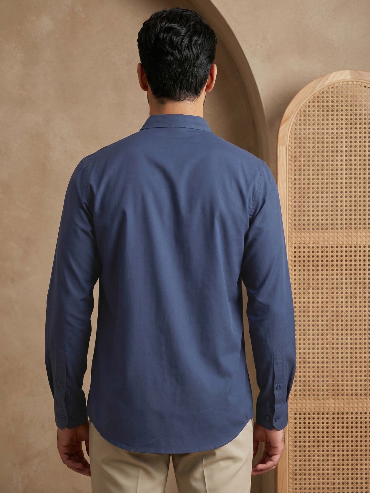 Blue Casual Solid Short Kurta ( HOPSK 5397Blue )