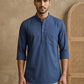 Blue Casual Solid Short Kurta ( HOPSK 5397Blue )