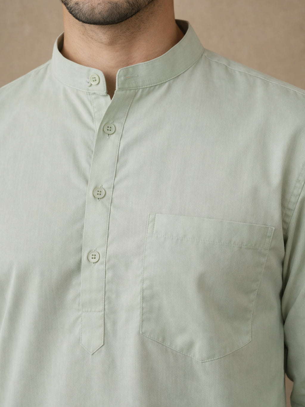 Pista Casual Solid Short Kurta ( HOPSK 5397Pista )