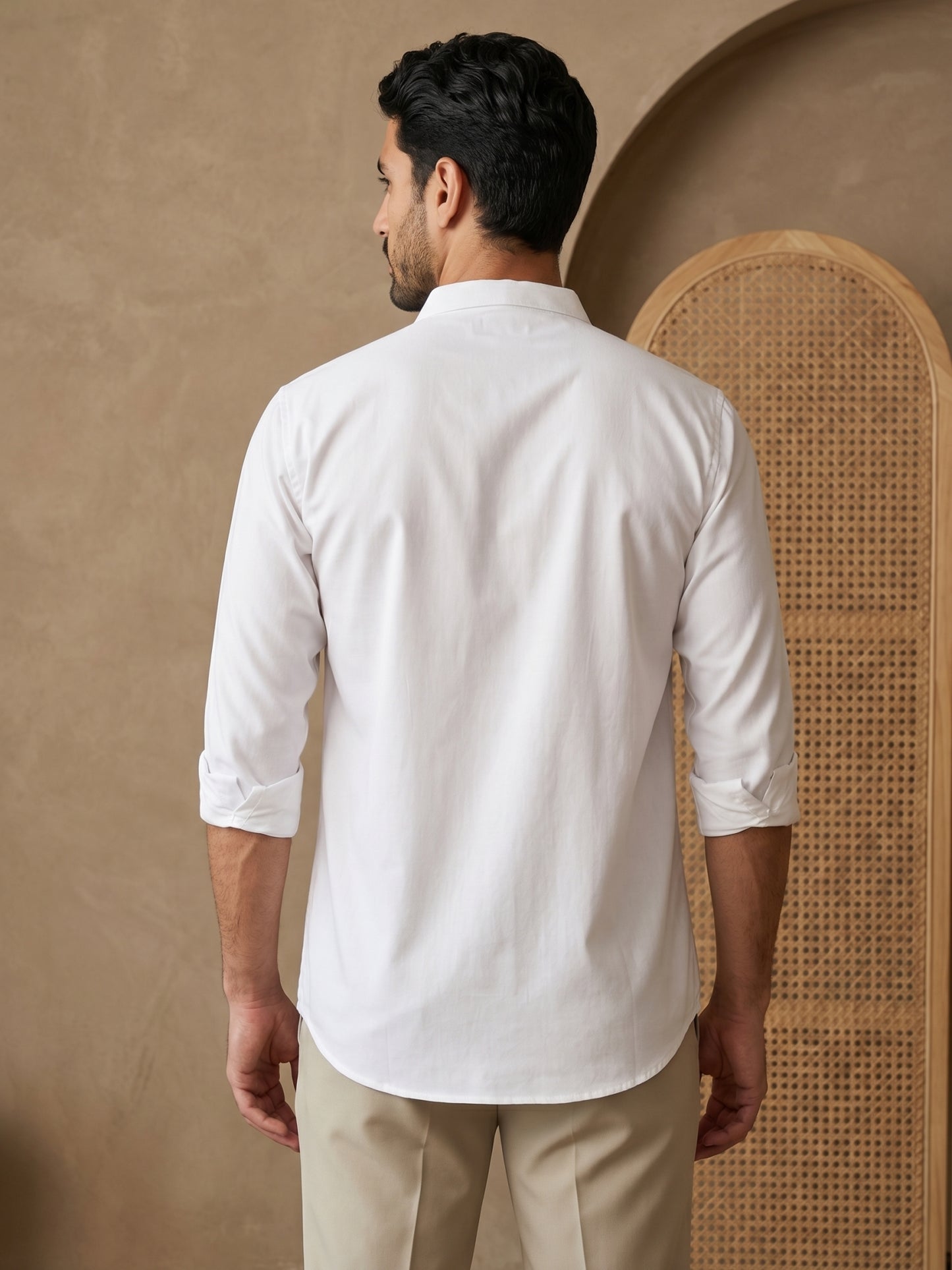 White Casual Solid Short Kurta ( HOPSK 5397White )