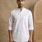 White Casual Solid Short Kurta ( HOPSK 5397White )