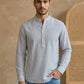 Men’s Blue Striped Short Kurta ( HOPSK 5456Blue )
