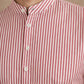 Men’s Coral Striped Short Kurta ( HOPSK 5456Coral )