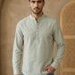 Men’s Green Striped Short Kurta ( HOPSK 5456Green )