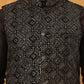 Velvet Sequin Work Nehru Jacket ( HOPWC 7029Black )