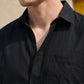 Solid Casual Shirt for Men ( RDSH 006Black )