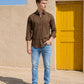 Solid Casual Shirt for Men ( RDSH 006Coffee )